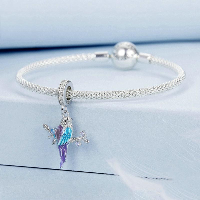 925 Sterling Silver Gradient Kingfisher Pendant In 3