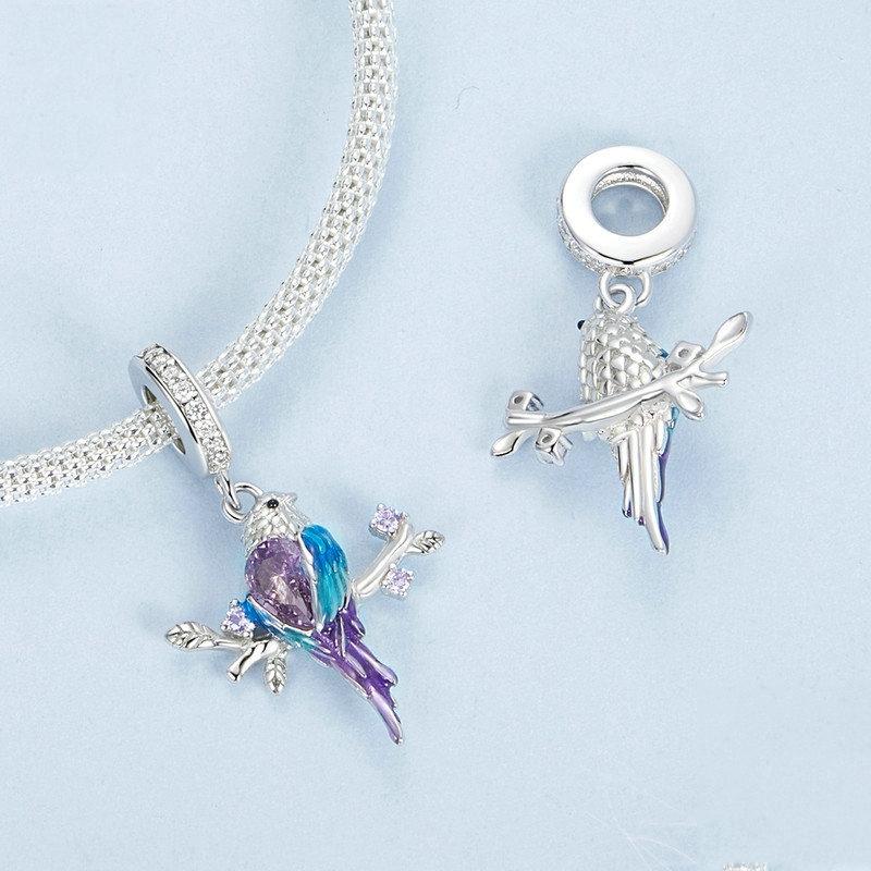 925 Sterling Silver Gradient Kingfisher Pendant In 4