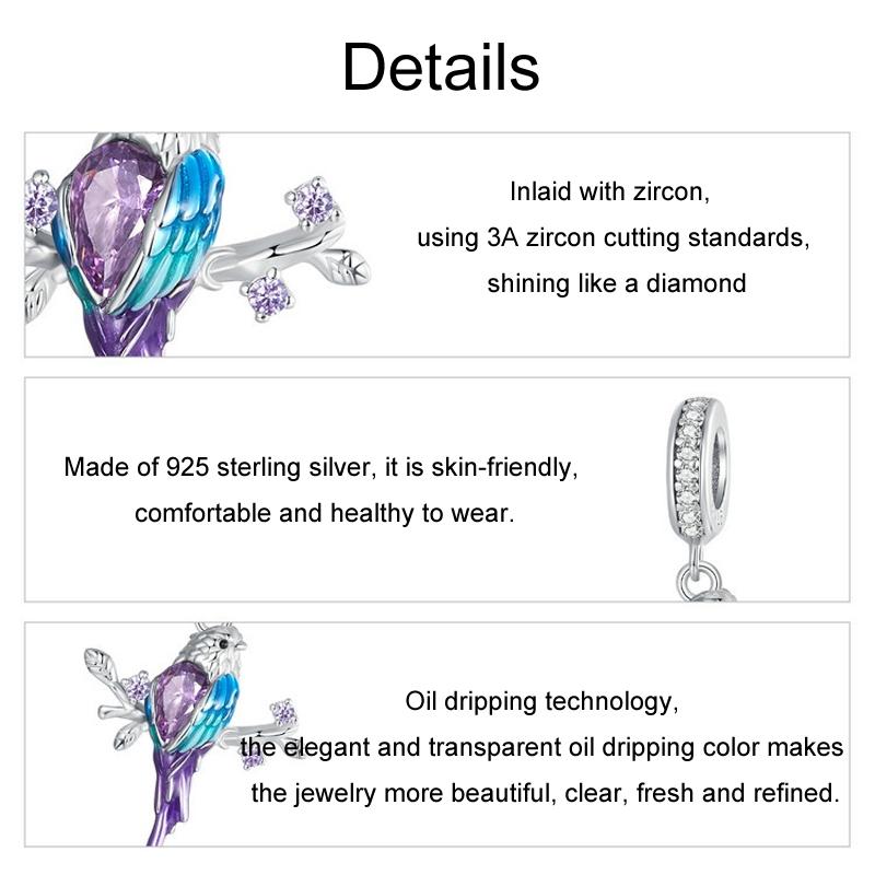 925 Sterling Silver Gradient Kingfisher Pendant In 6