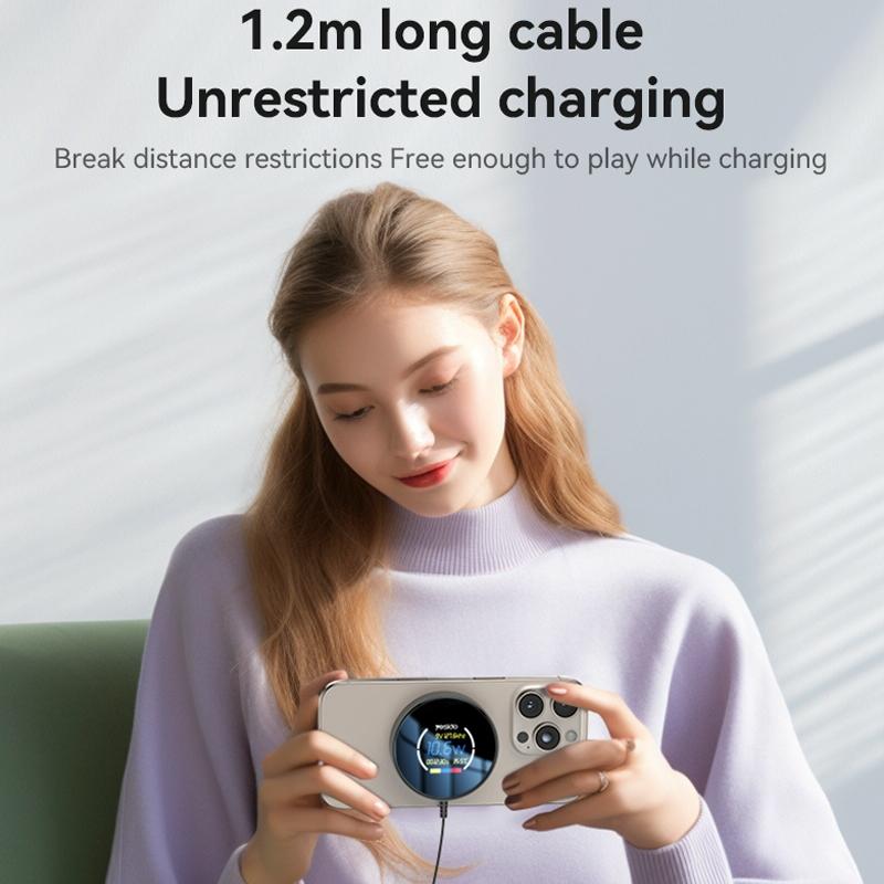 15W Magnetic Wireless Charger With Digital Display 1.2M 8