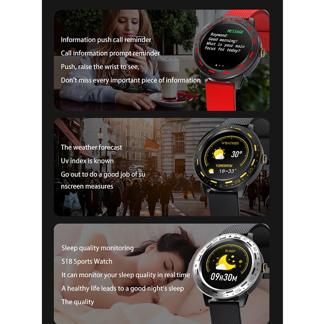 1.3 Inch Tft Screen Ip67 Waterproof Smart Watch Bracelet Support Sleep Monitor / Heart Rate Monitor / Blood Pressure Monitoring - Black Yellow 10