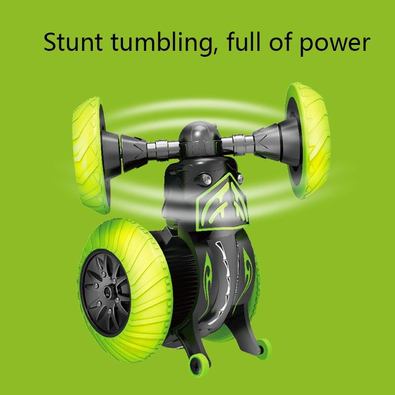 360-degree Rotating Remote Control Car with Telescopic Tipping Bucket for Fancy Drifting and Climbing - Black / Green 6