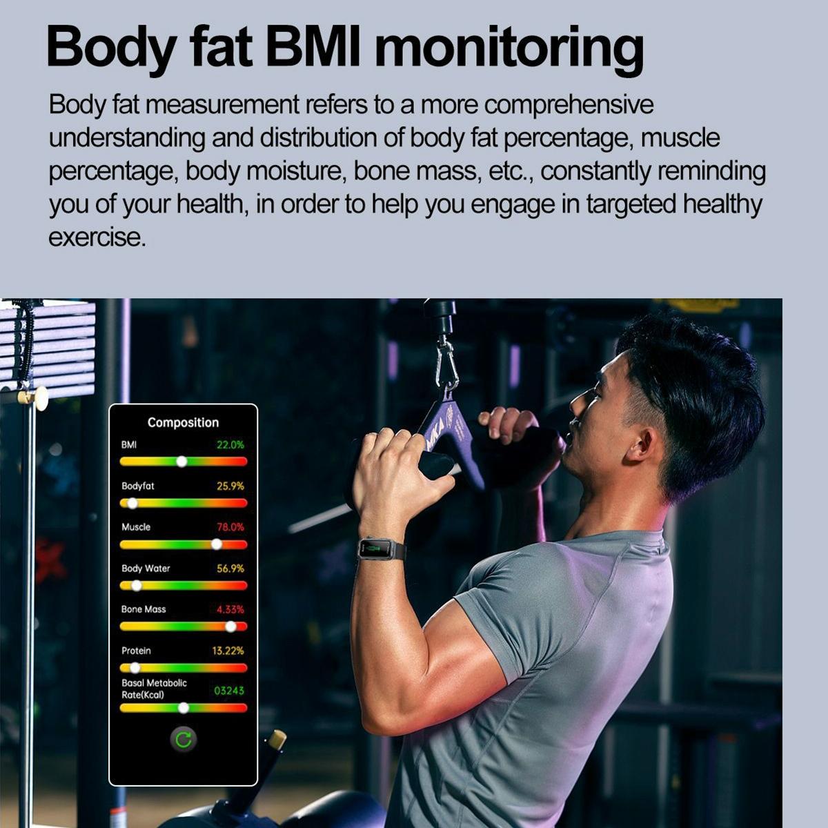 Waterproof Ecg Smart Watch For Health Monitoring - Ip68 - Black 8