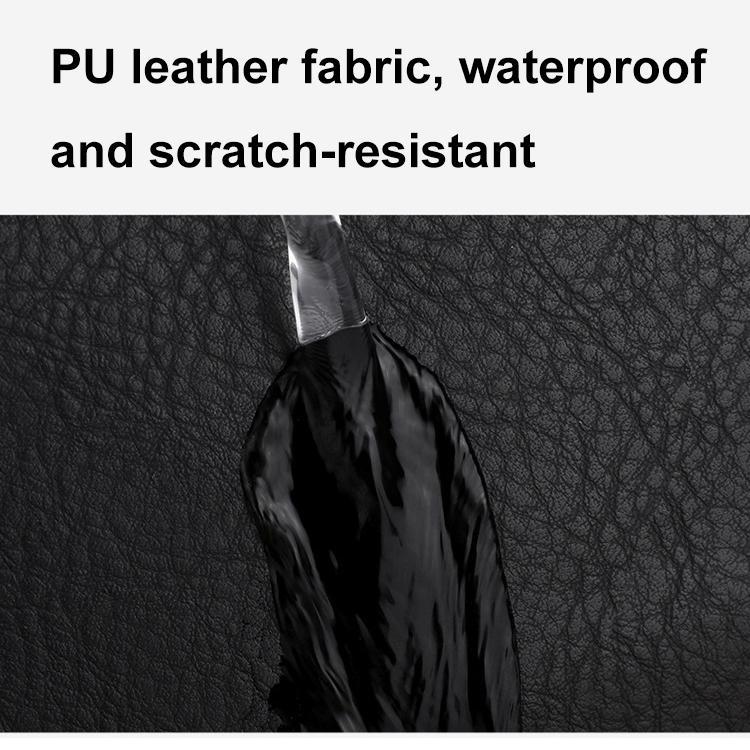 Large Capacity Pu Leather Laptop Backpack For Travel & School - Black 10