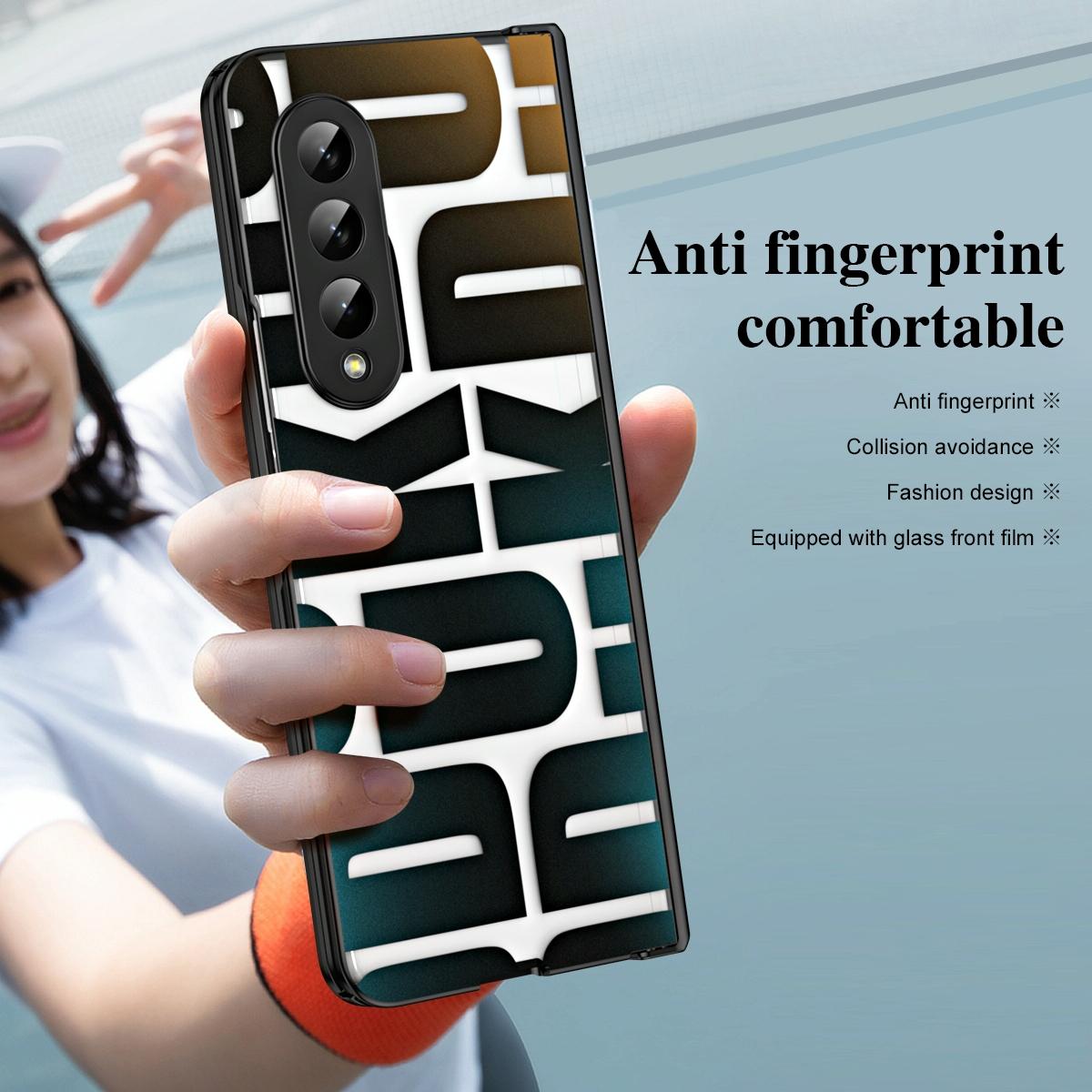 For Samsung Galaxy Z Fold4 5G Foldable Electroplated Phone Case With Hinge - Rose Gold 7