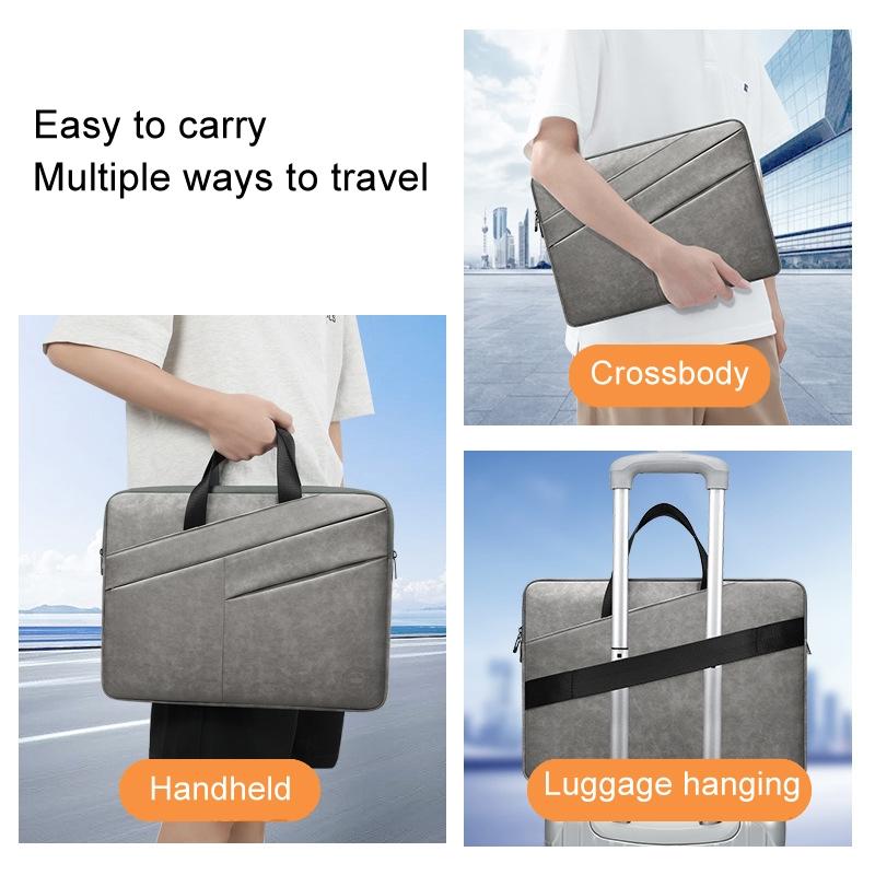 14 Inch Portable Business Travel Bag for Notebooks - Light Gray - 14 Inch 7