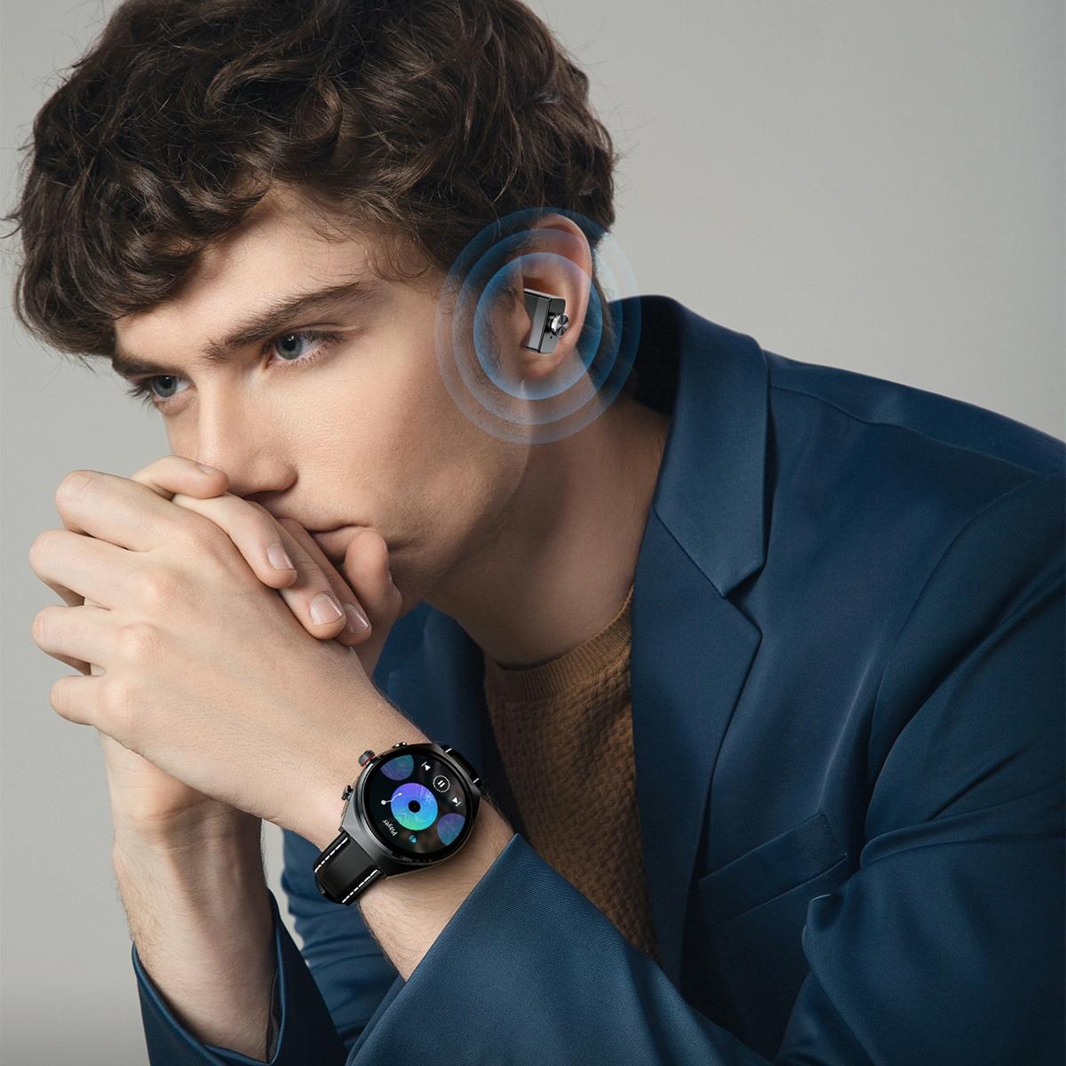 1.53 Inch Ips Screen 2 In 1 Bluetooth Earphone Smart Watch - Black 5