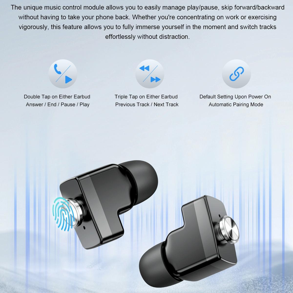 1.53 Inch Ips Screen 2 In 1 Bluetooth Earphone Smart Watch - Black 8