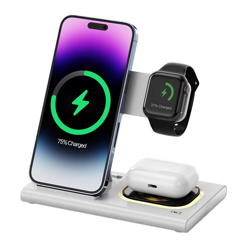 15W 3 In 1 Foldable Wireless Charger - Black 13
