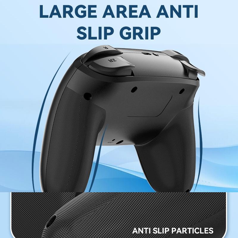Vibration Gamepad for Switch / Android / Apple / Pc - Tooth Design - Black 9