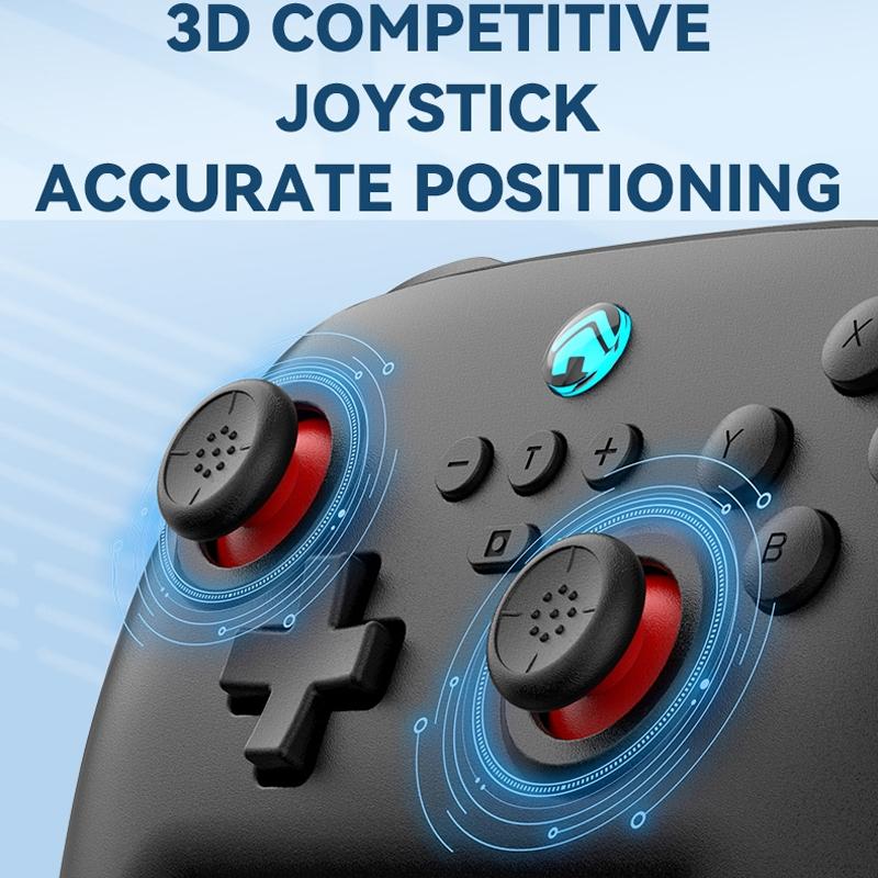 Vibration Gamepad for Switch / Android / Apple / Pc - Tooth Design - Black 11