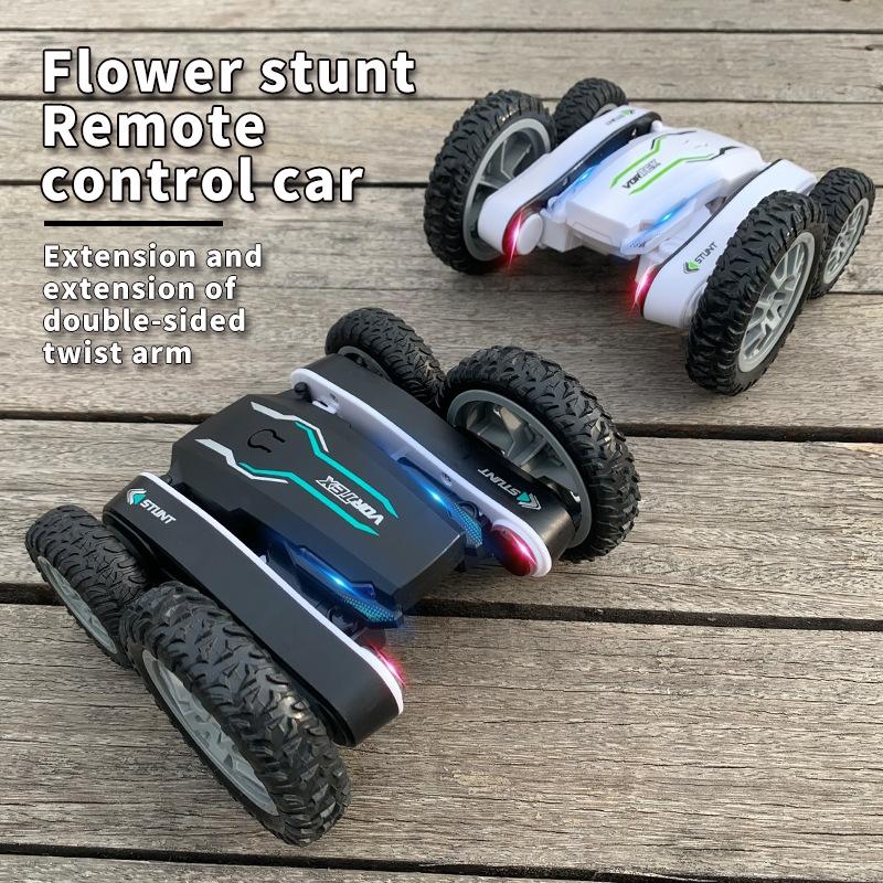 2.4g Rc Stunt Car - Double Deformation Twisting & Rotating - White 6