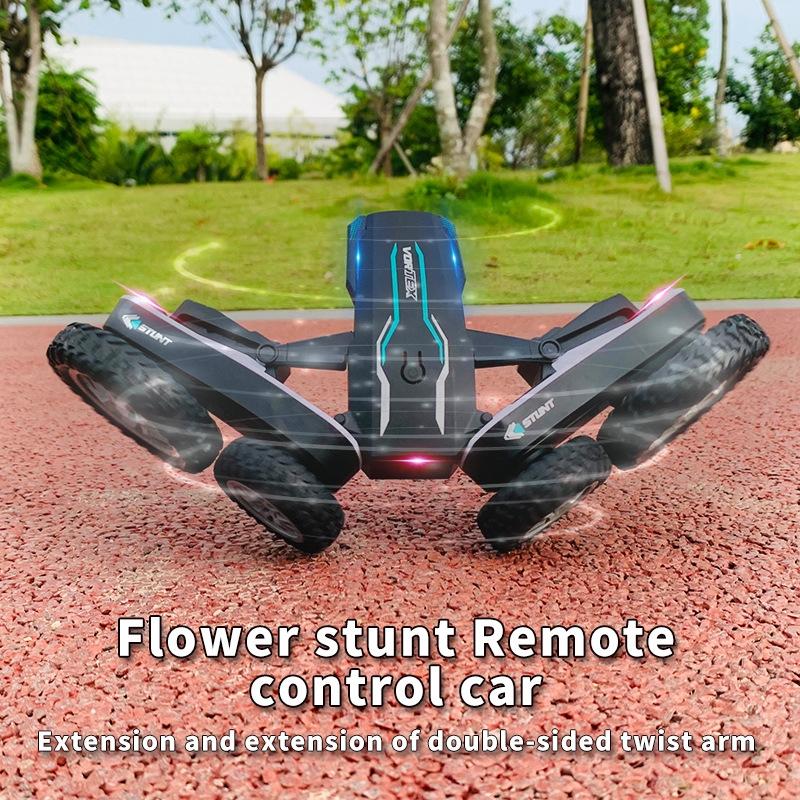 2.4g Rc Stunt Car - Double Deformation Twisting & Rotating - White 7