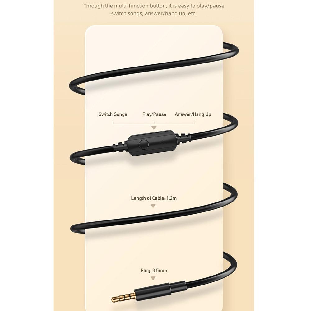 3.5Mm Stereo Wired Headset For Awei Gm-6 - Black 6