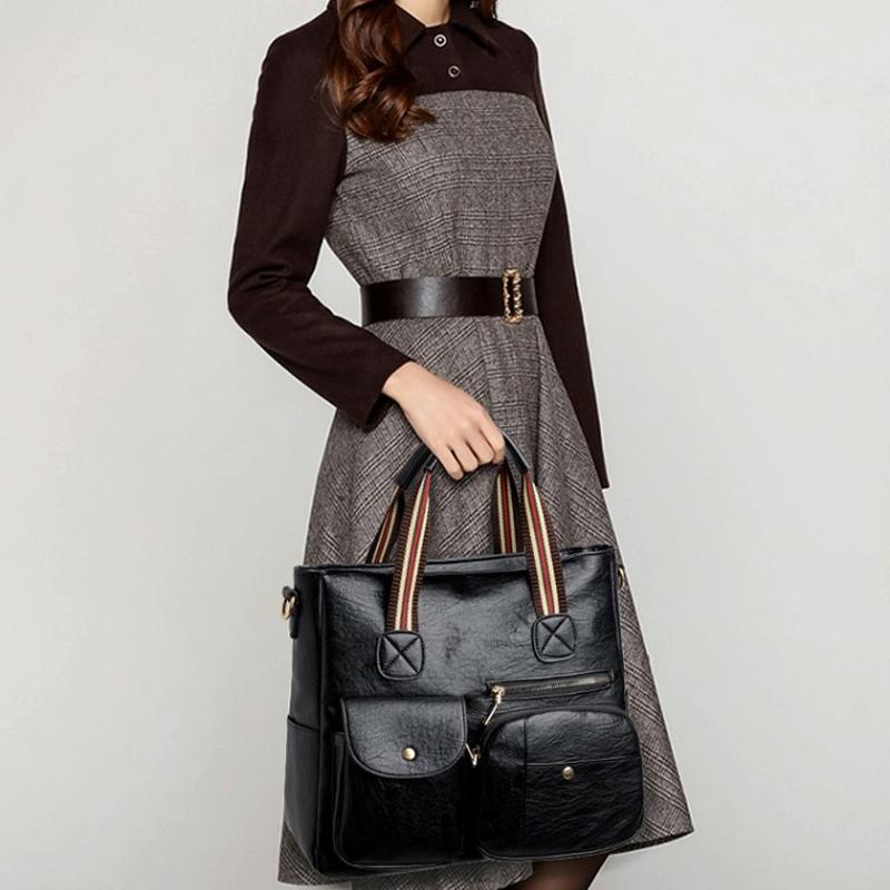 Yellow Middle-aged Mother Bag with Multi-pocket Capacity 7