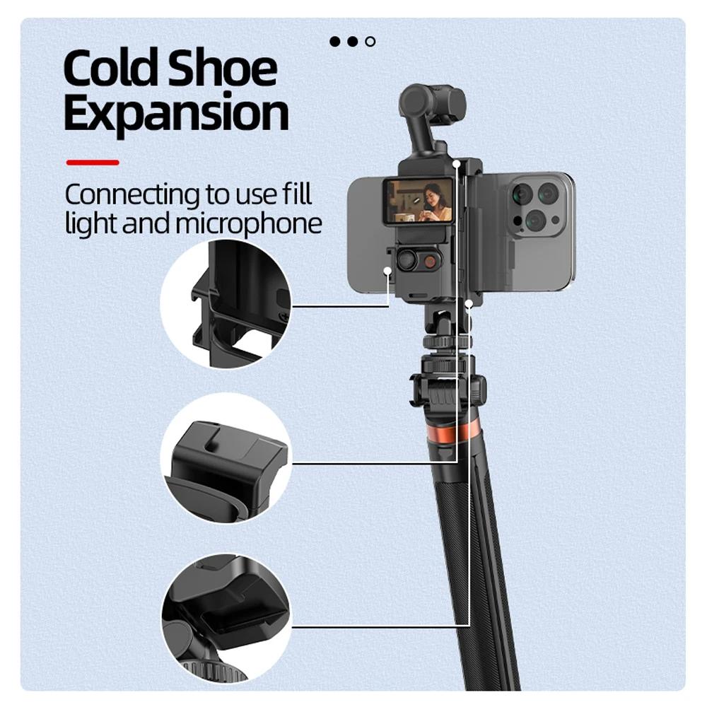 3 Cold Shoe Phone Holder For Dji Osmo Pocket Expand Bracket Black 8