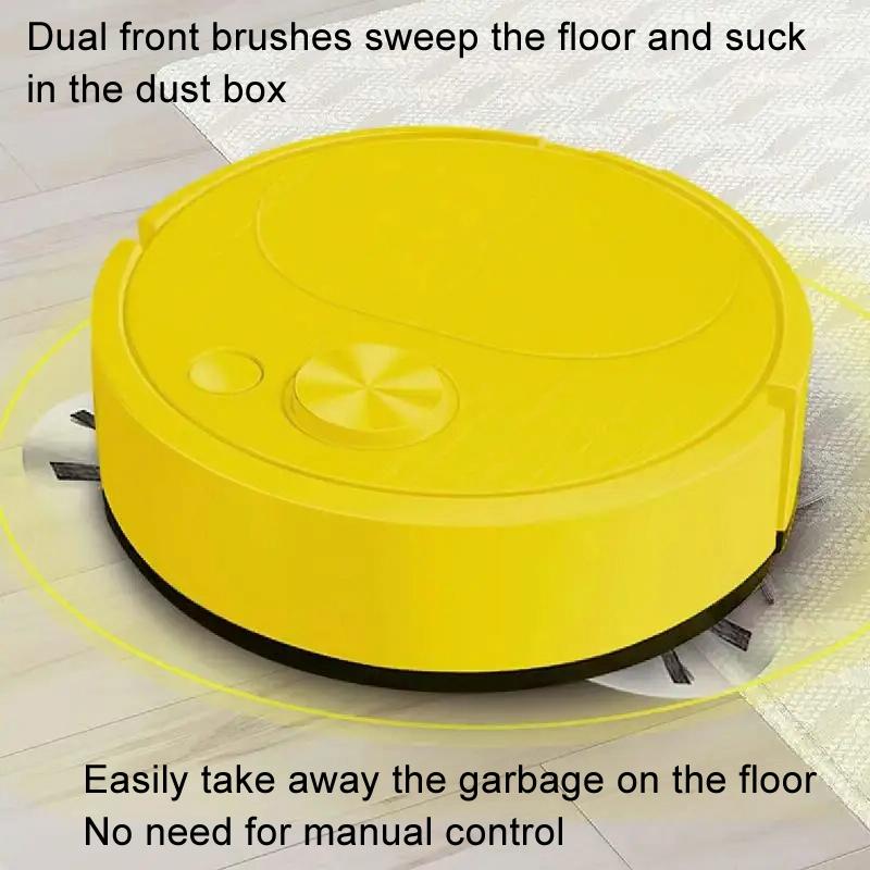 Smart Usb Charging Robot Vacuum for Family Cleaning - Yellow 6
