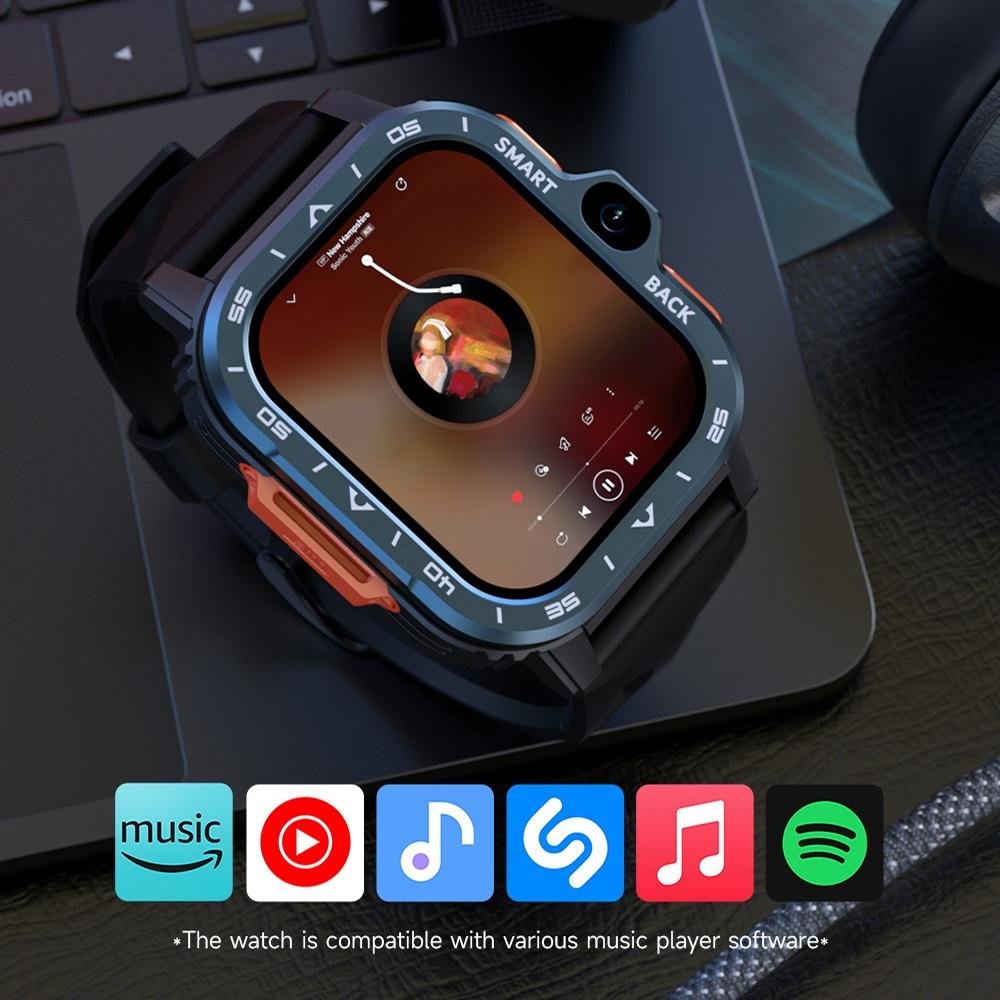 2.02 Inch Android 8.1 Full Network Wifi Card Bluetooth Smart Watch - Navy Blue 6