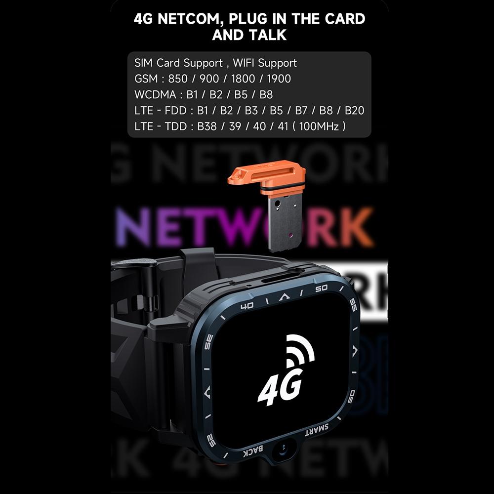 2.02 Inch Android 8.1 Full Network Wifi Card Bluetooth Smart Watch - Navy Blue 12