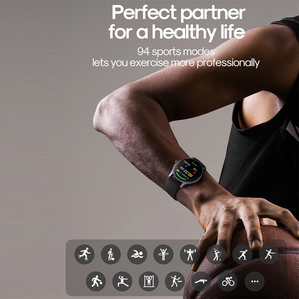 1.28 Inch Ip68 Waterproof Smart Watch Support Make / Answer Call & Heart Rate Monitoring Dark Grey 5