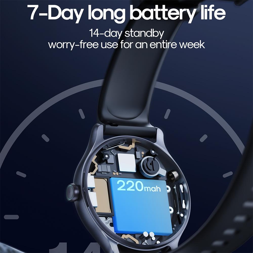 1.28 Inch Ip68 Waterproof Smart Watch Support Make / Answer Call & Heart Rate Monitoring Dark Grey 7