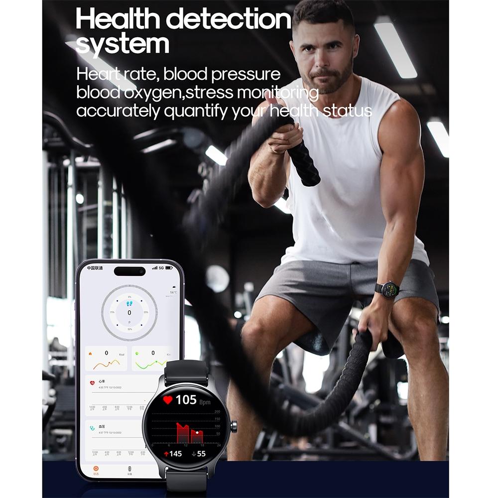 1.28 Inch Ip68 Waterproof Smart Watch Support Make / Answer Call & Heart Rate Monitoring Dark Grey 8