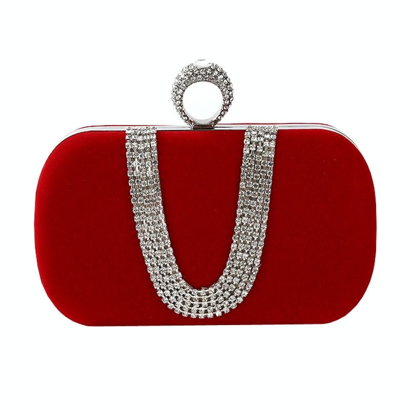 Embellished u Shape Evening Clutch for Ladies - Banquet Ready - Black 11