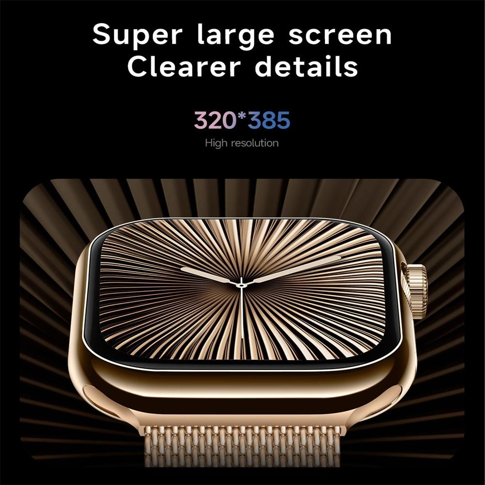 2.04 Inch Colour Screen Smart Watch Steel Strap Support Bluetooth Call - Black 5