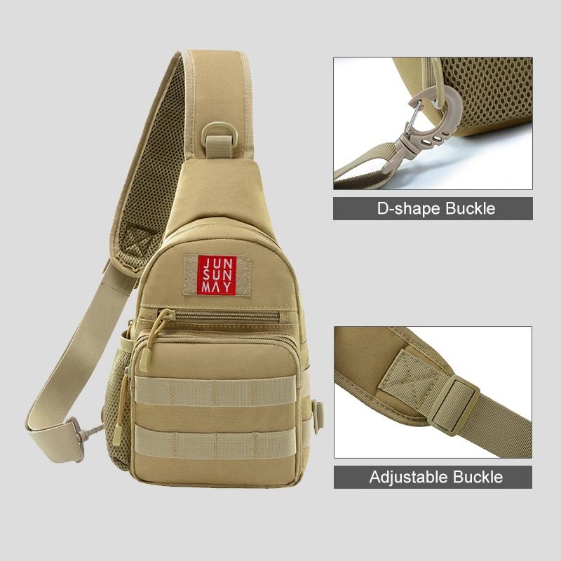 Waterproof Crossbody Chest Pack For Outdoor Sports Lightweight & Durable - Khaki 5