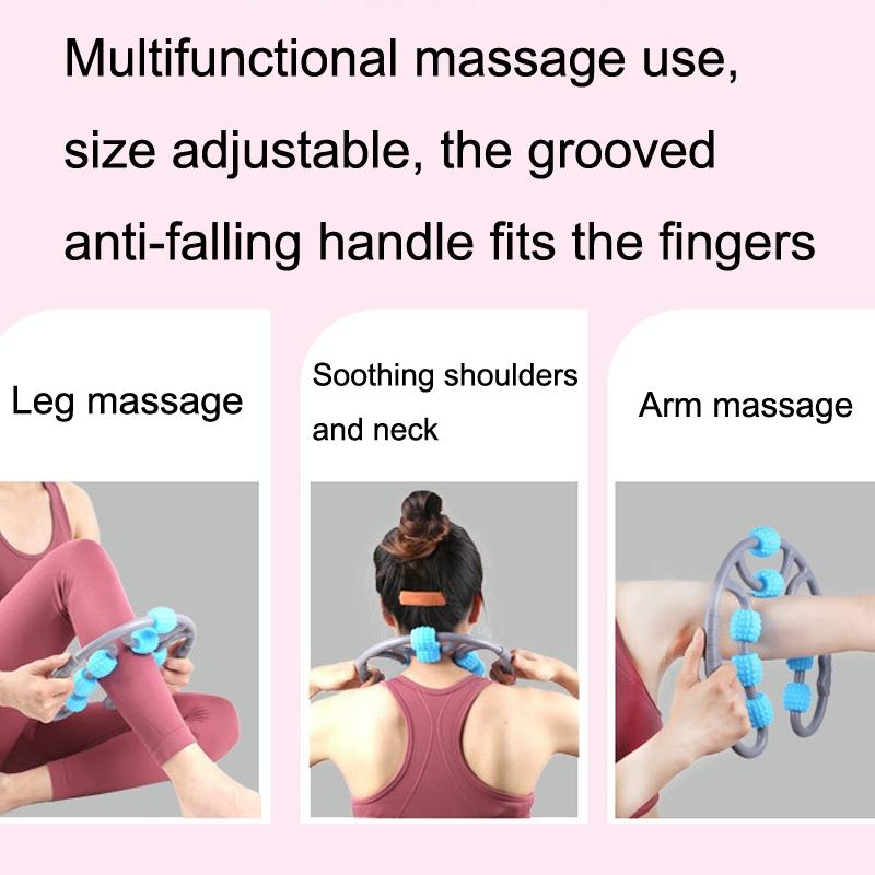 8-Round Yoga Leg Massager Ring-Shaped Roller For Training - Blue 7