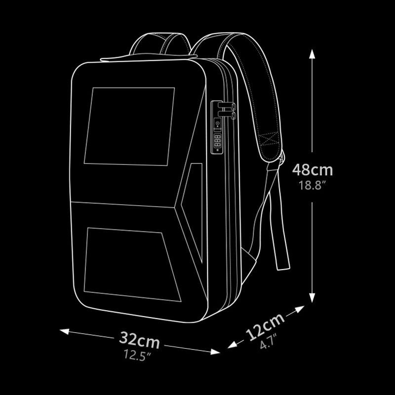 Expandable Business Backpack For Men Black 4