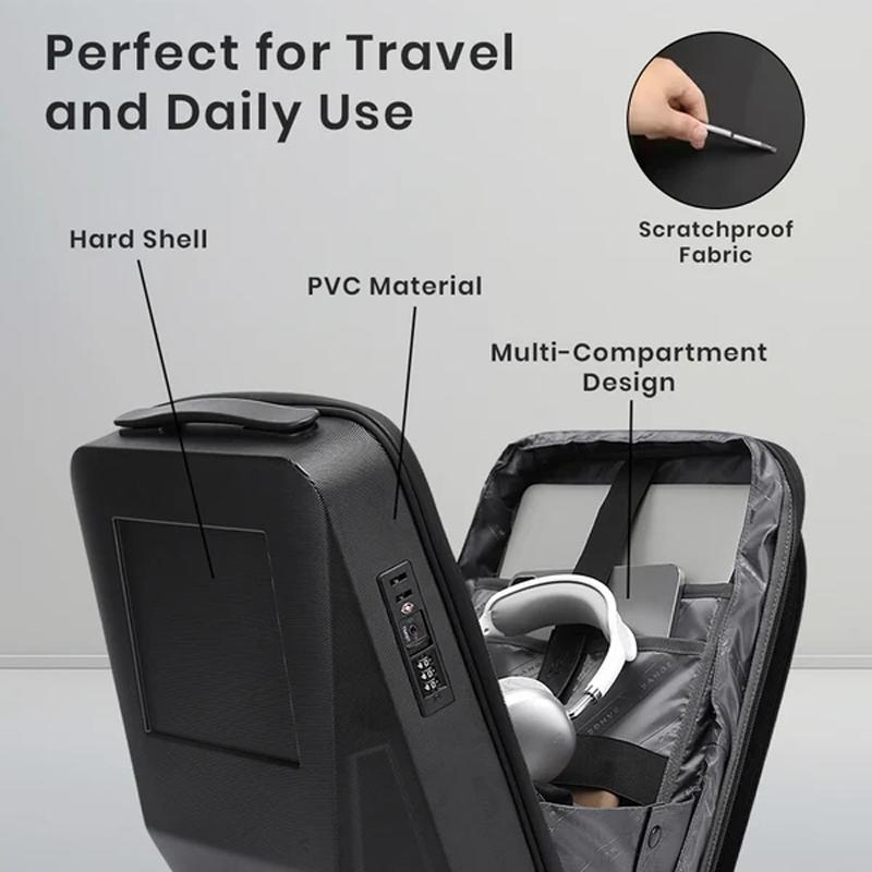 Expandable Business Backpack For Men Black 7