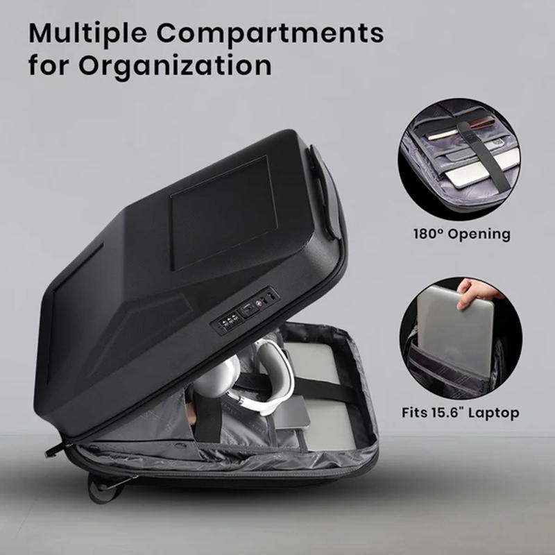 Expandable Business Backpack For Men Black 8