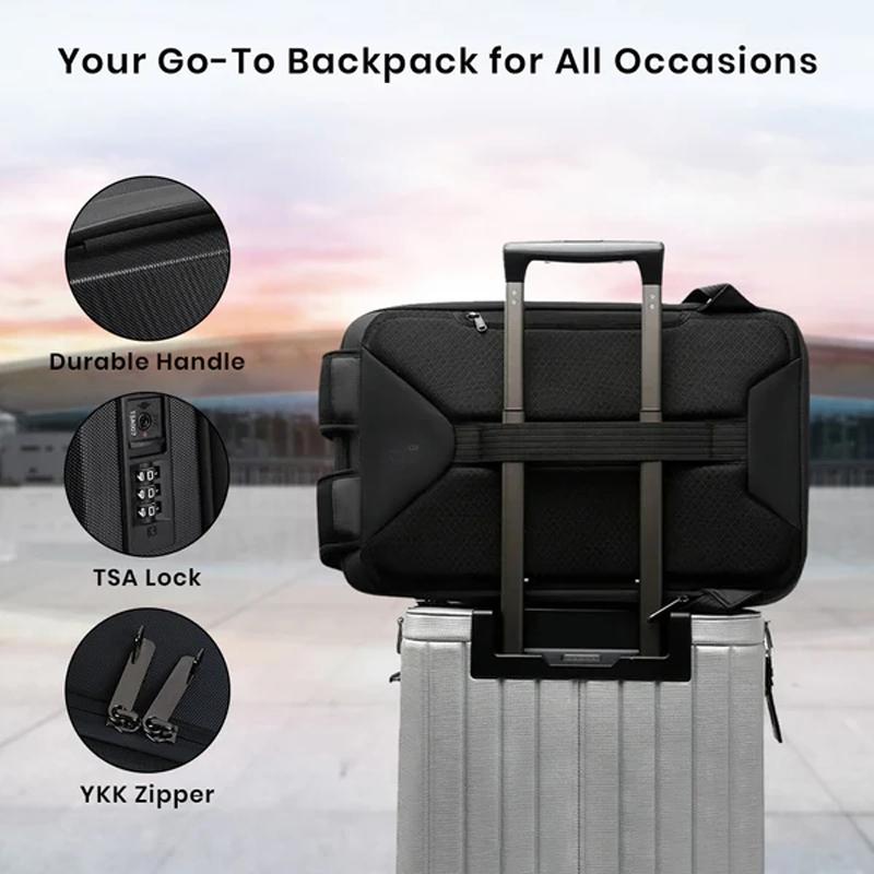 Expandable Business Backpack For Men Black 10