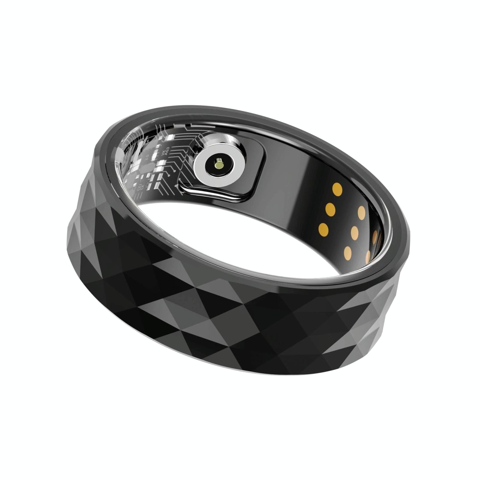 Smart Ring For Health Monitoring And Exercise - R12M Size 18 - Black 12