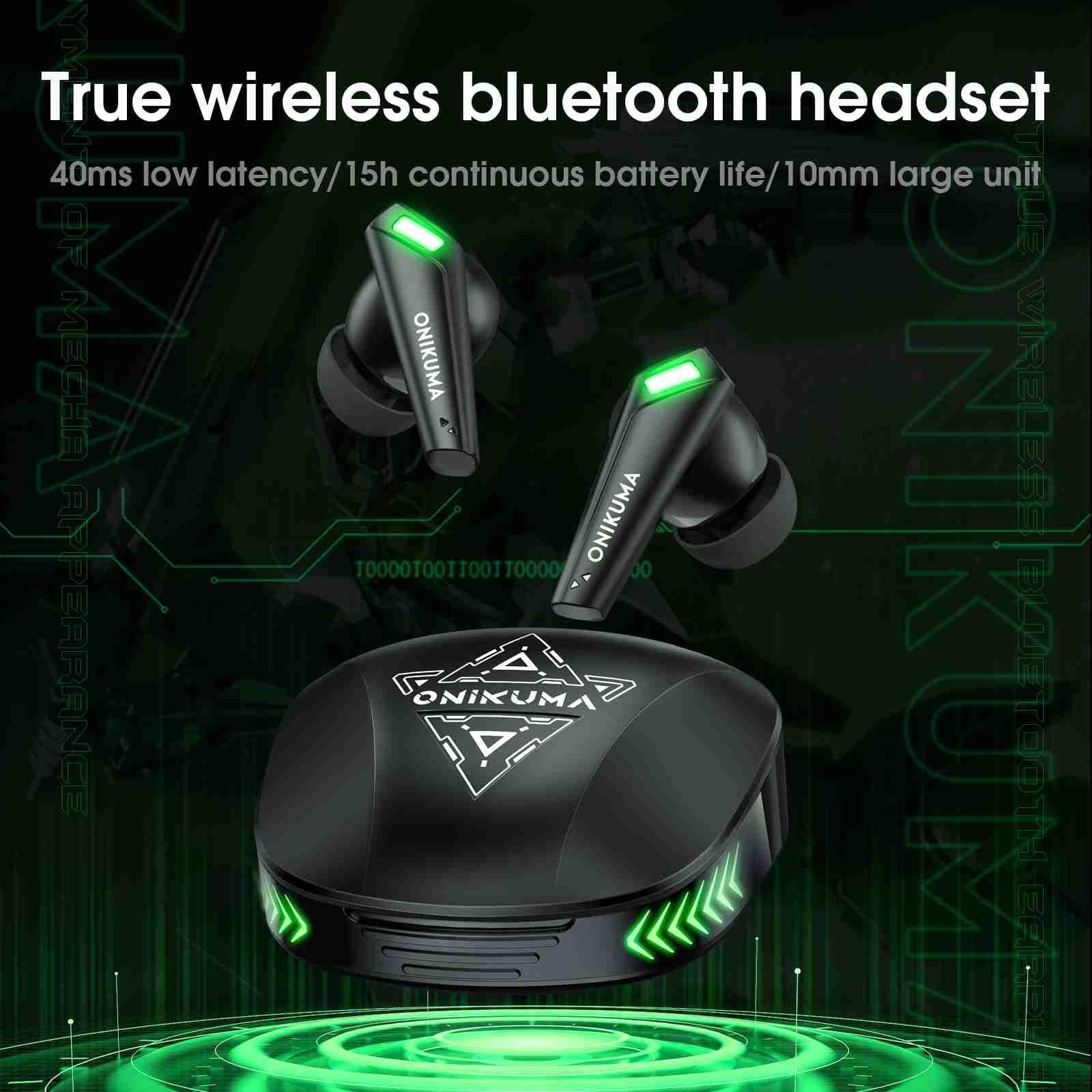 Wireless Bluetooth Earphones with Mic - Black 3