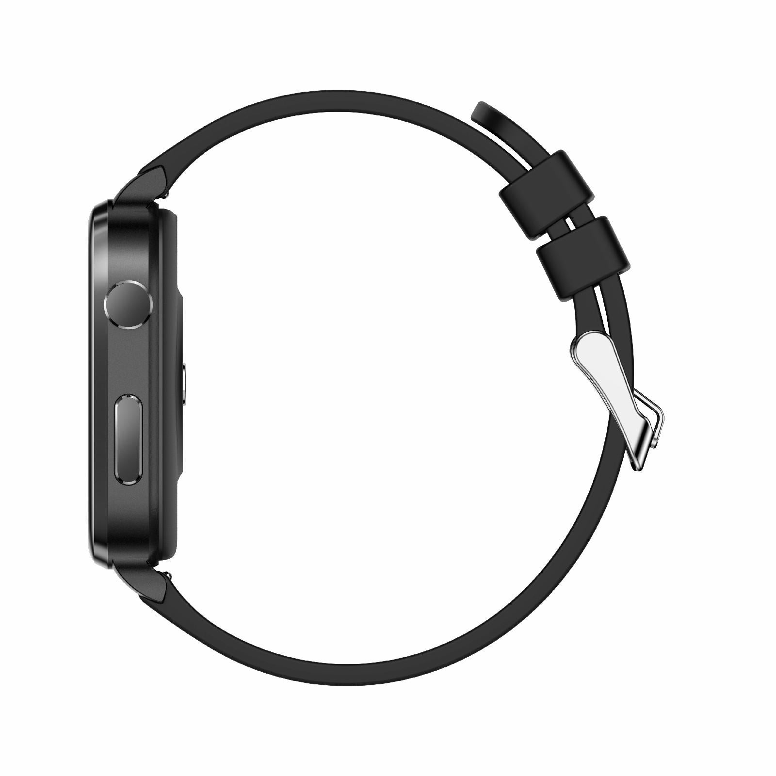 1.7 Inch Hd Square Screen Tpu Strap Smart Watch Supports Body Temperature Monitoring / Blood Oxygen Monitoring - Black 5