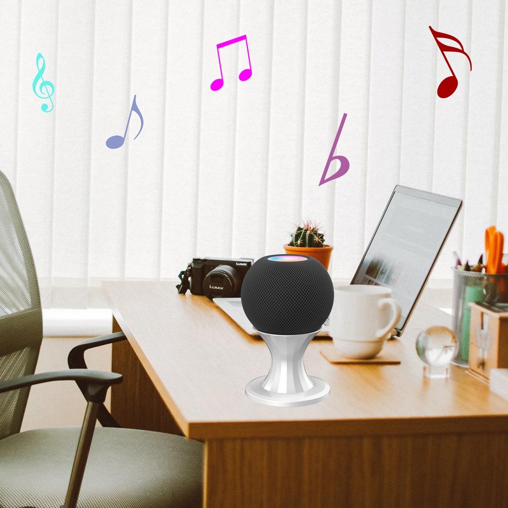 Desktop Speaker Bracket for Apple Home Pod Mini - Silver 12