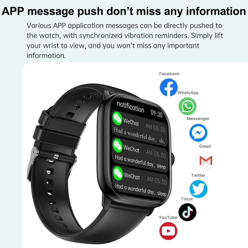 2.01 Inch Ips Hd Screen Smart Watch Supports Bluetooth Call / Health Monitoring Black 5
