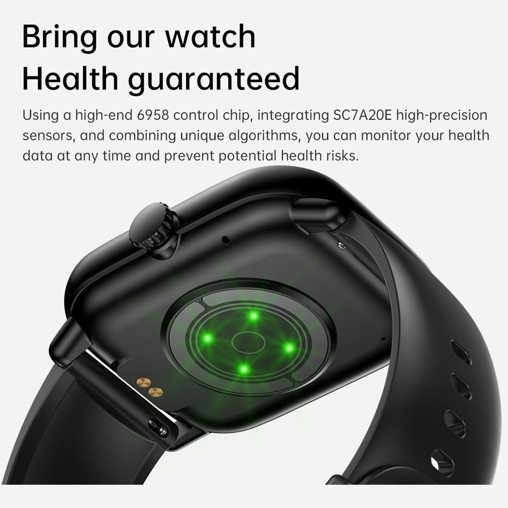 2.01 Inch Ips Hd Screen Smart Watch Supports Bluetooth Call / Health Monitoring Black 6