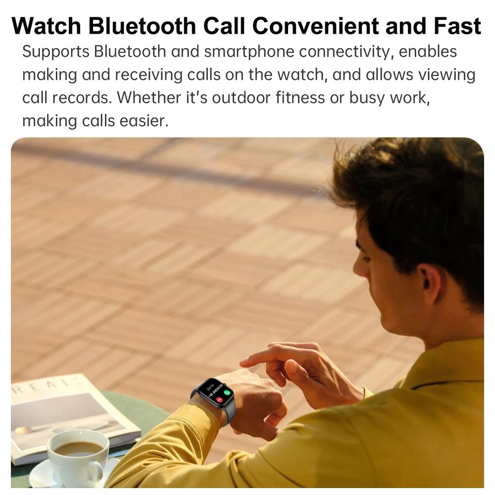 2.01 Inch Ips Hd Screen Smart Watch Supports Bluetooth Call / Health Monitoring Black 13