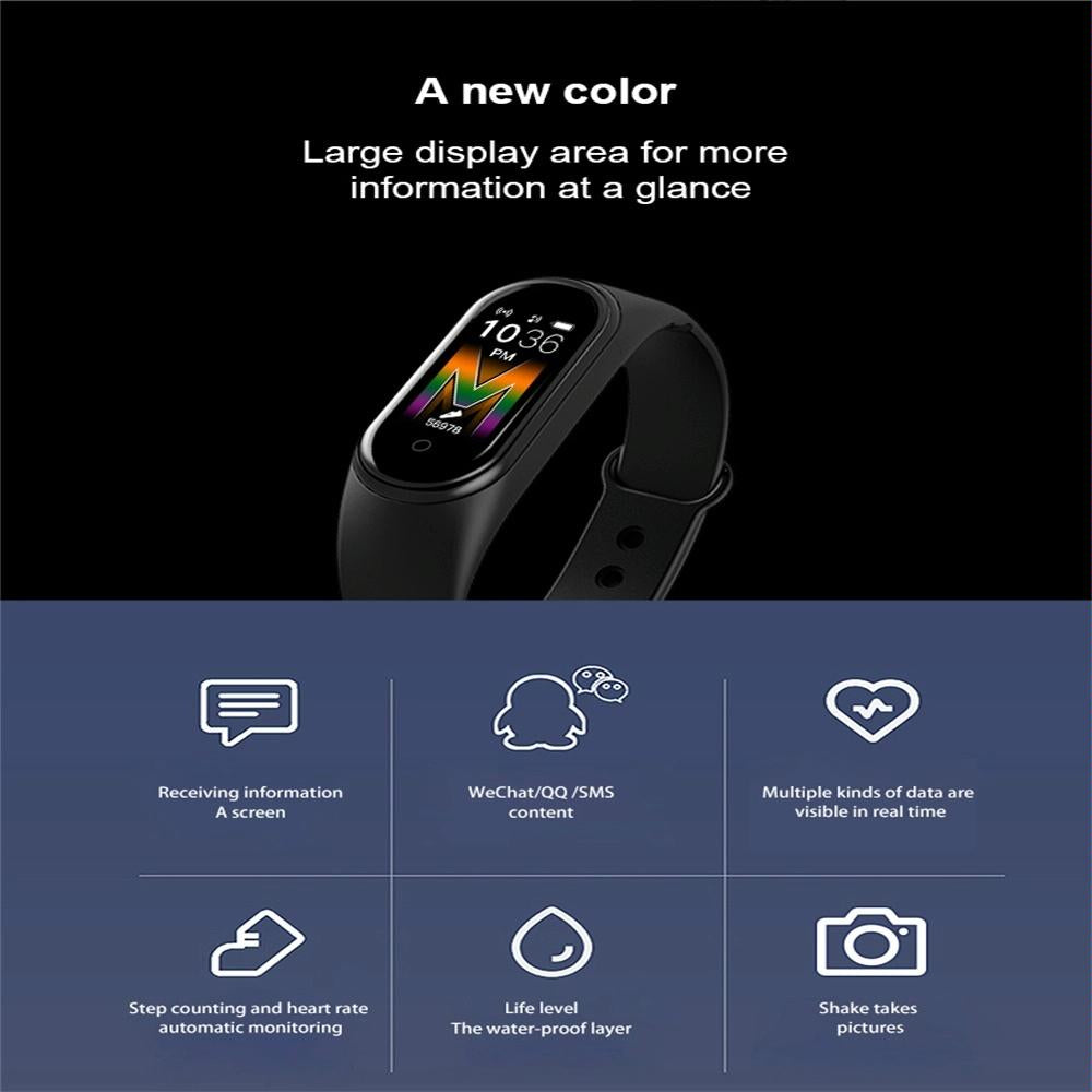 Waterproof Bluetooth Smart Watch With Hr / Bp Monitoring And Colour Screen - Black 6