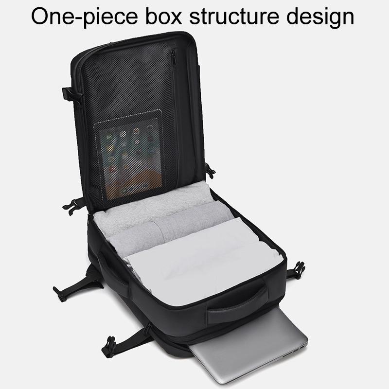 Large Capacity Expandable Business Backpack - Black 9