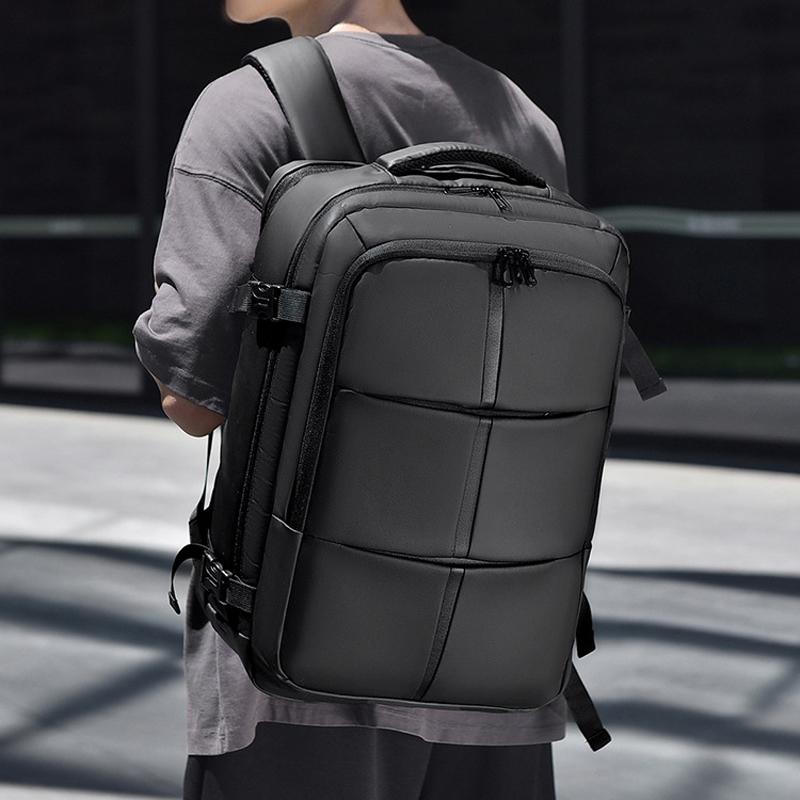 Large Capacity Expandable Business Backpack - Black 11