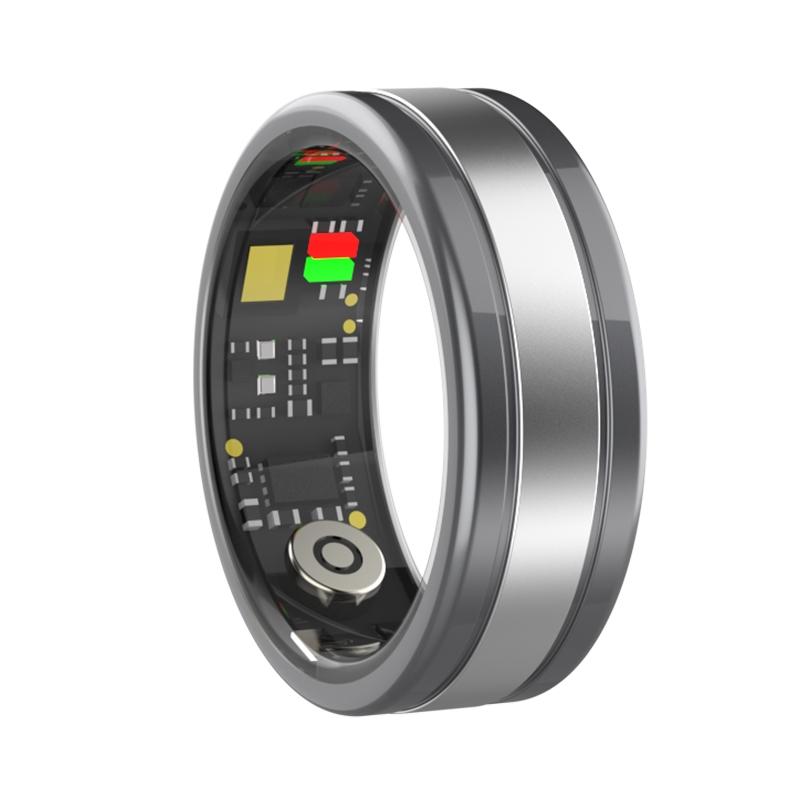 Smart Ring With Heart Rate Blood Oxygen Sleep & Sports Modes - R18 Size 8 - Black 12