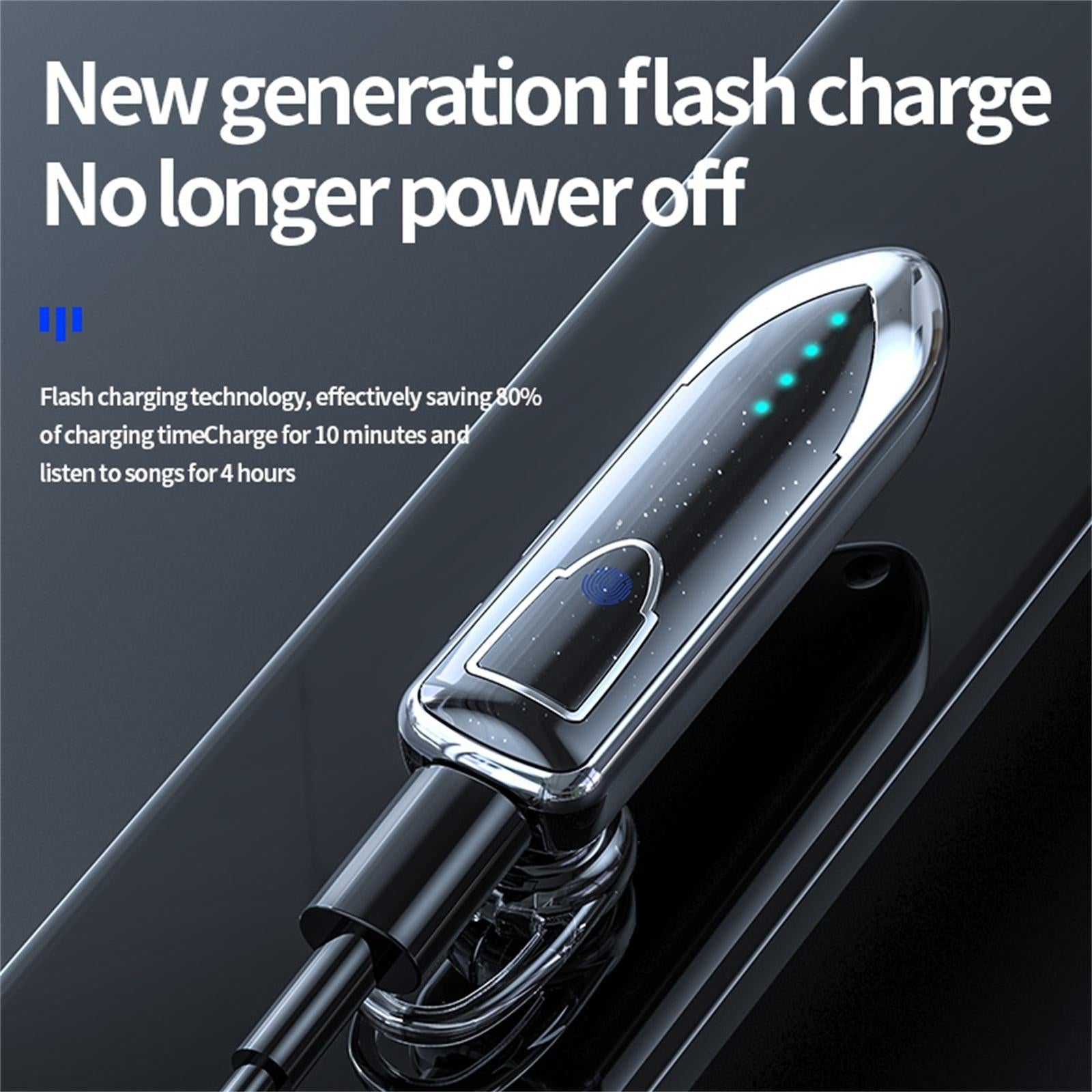 Business Style Bluetooth 5.0 Earphone with Touch Switch - Black 6