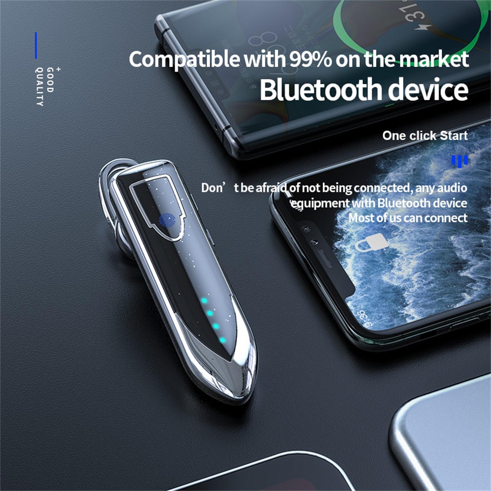 Business Style Bluetooth 5.0 Earphone with Touch Switch - Black 8