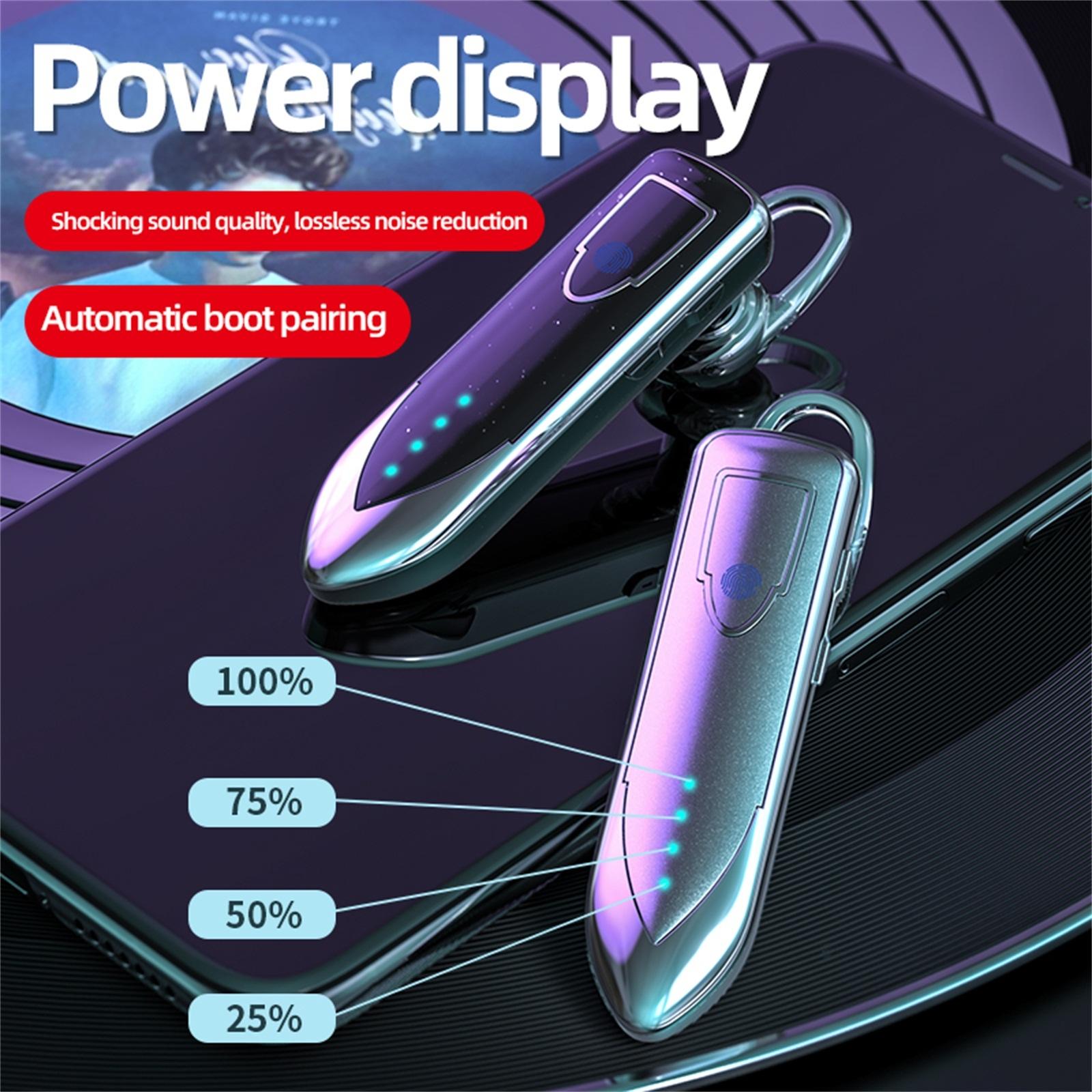 Business Style Bluetooth 5.0 Earphone with Touch Switch - Black 10