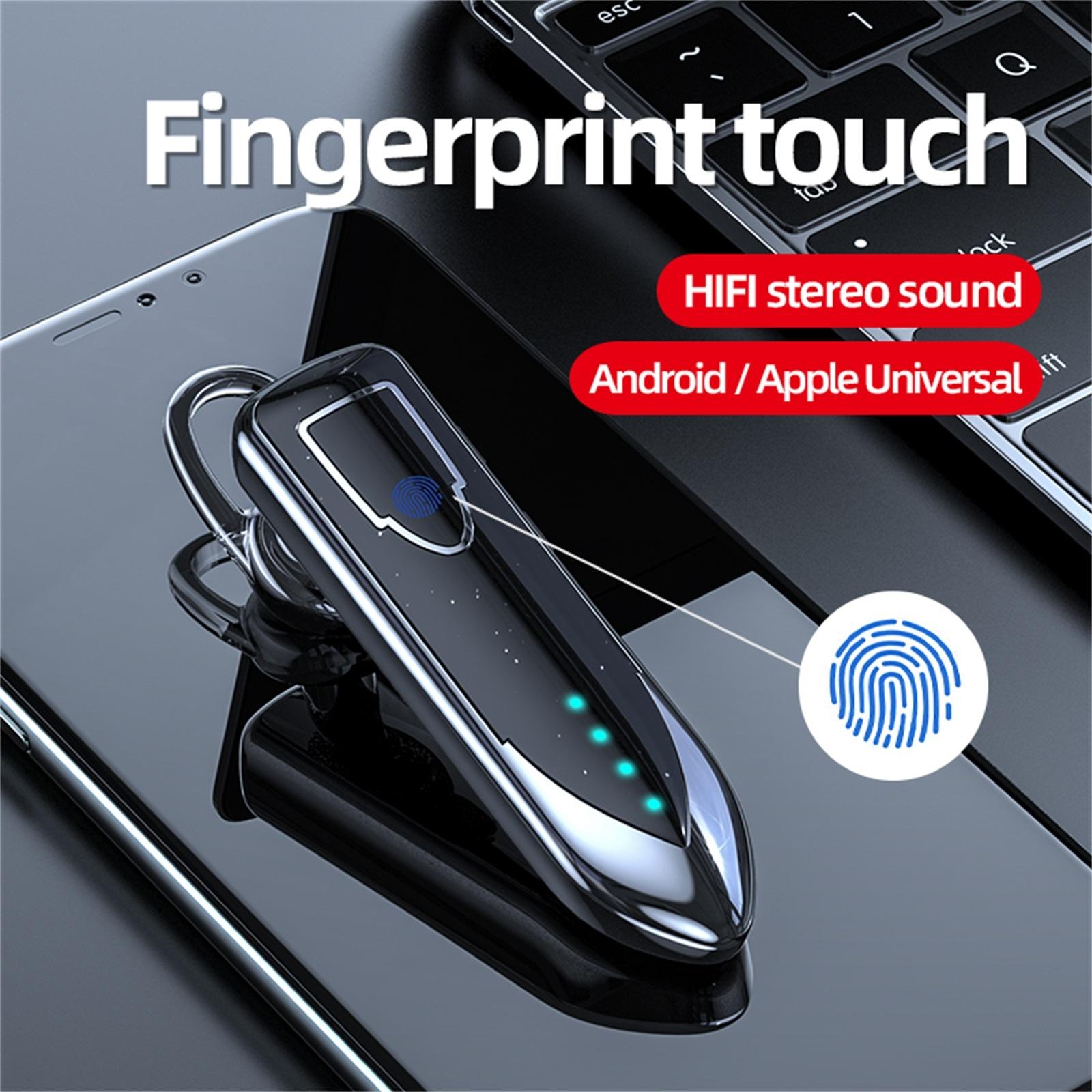 Business Style Bluetooth 5.0 Earphone with Touch Switch - Black 11