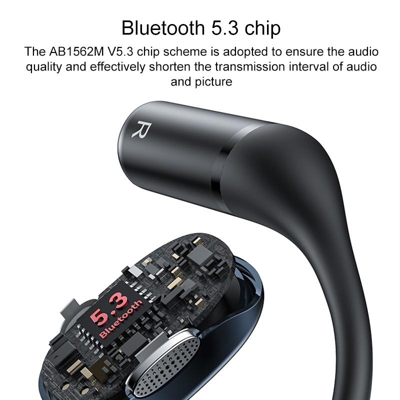Black Open Wireless Bluetooth Earphones - Ysp18 Ows 4